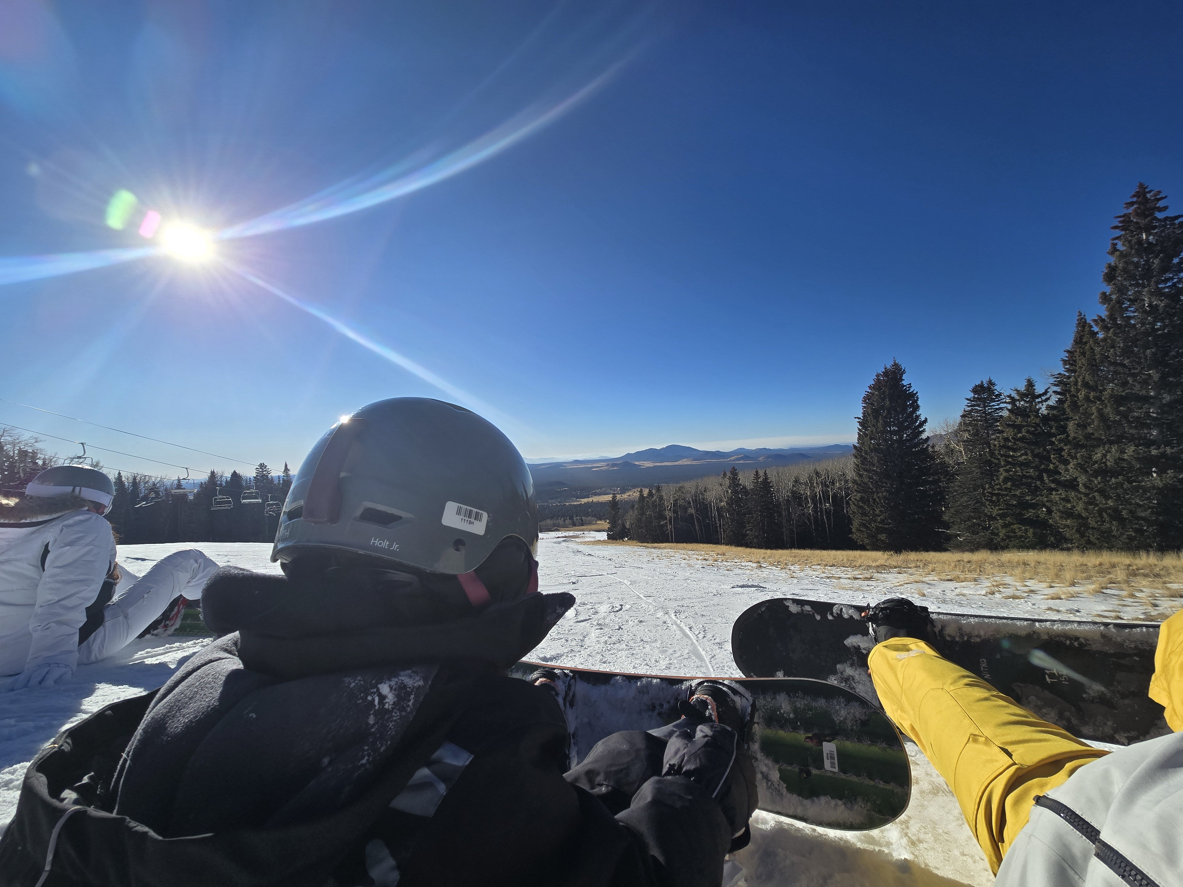 Between events on the slopes — the road life has its perks